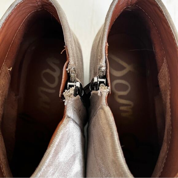 Sam Edelman Petty taupe suede ankle booties size 7.5 - Picture 5 of 11